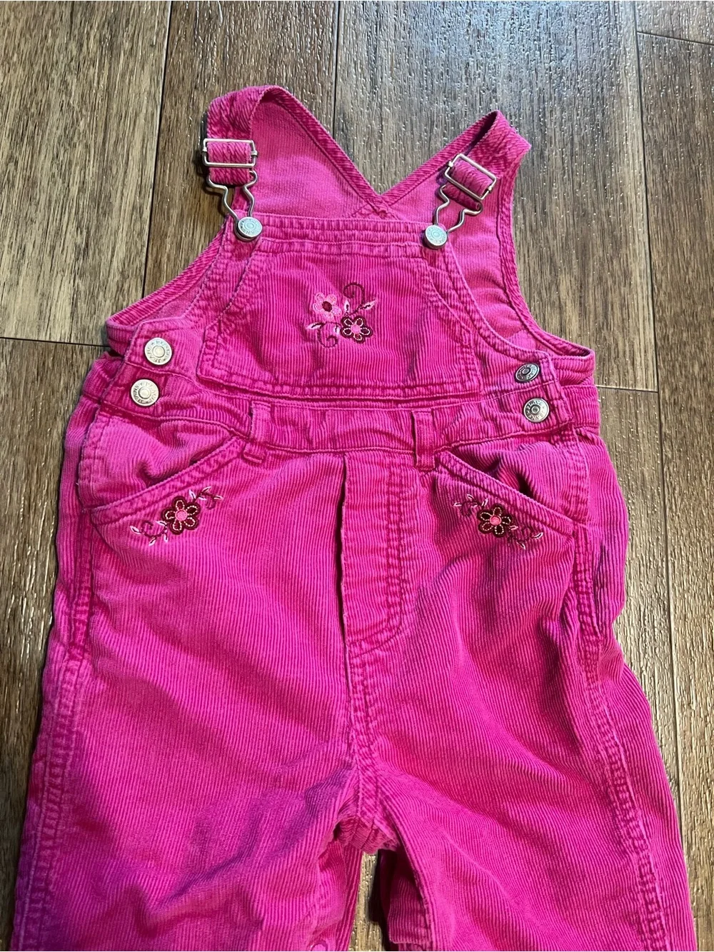 Vintage Pink Corduroy Baby Overalls 18M